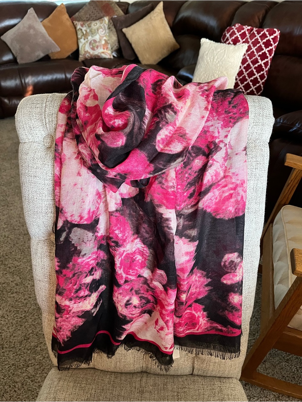 Talbot’s Pink & Black scarf